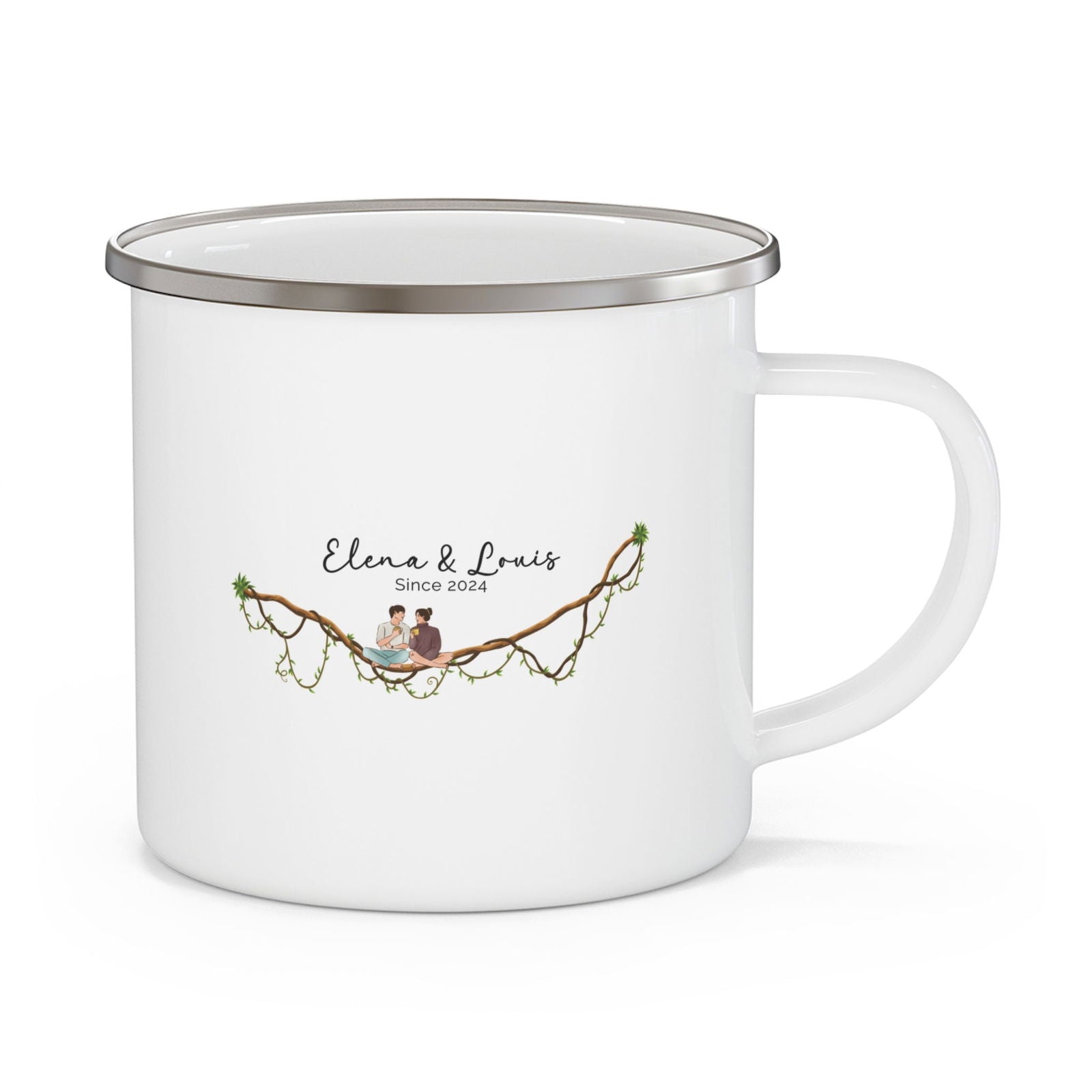 Personalized Couple Enamel Mugs: A Lasting Endless Love Gift - Verdant Blossoms