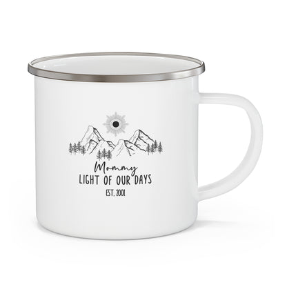Custom Enamel Mugs for Mom & Dad – Celebrate Parenthood with Est. Year, Ideal for New and Seasoned Parents - Verdant Blossoms