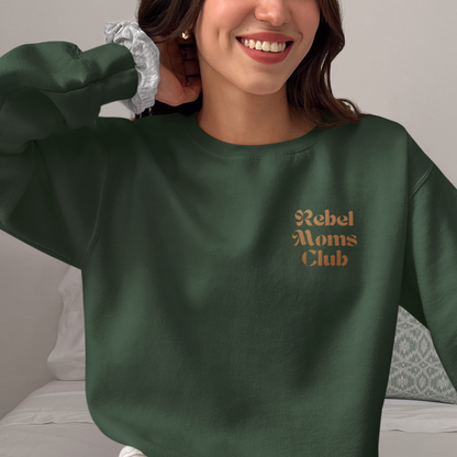 Rebel Moms Club Sweatshirt | Embroidered Crewneck for Bold & Stylish Moms