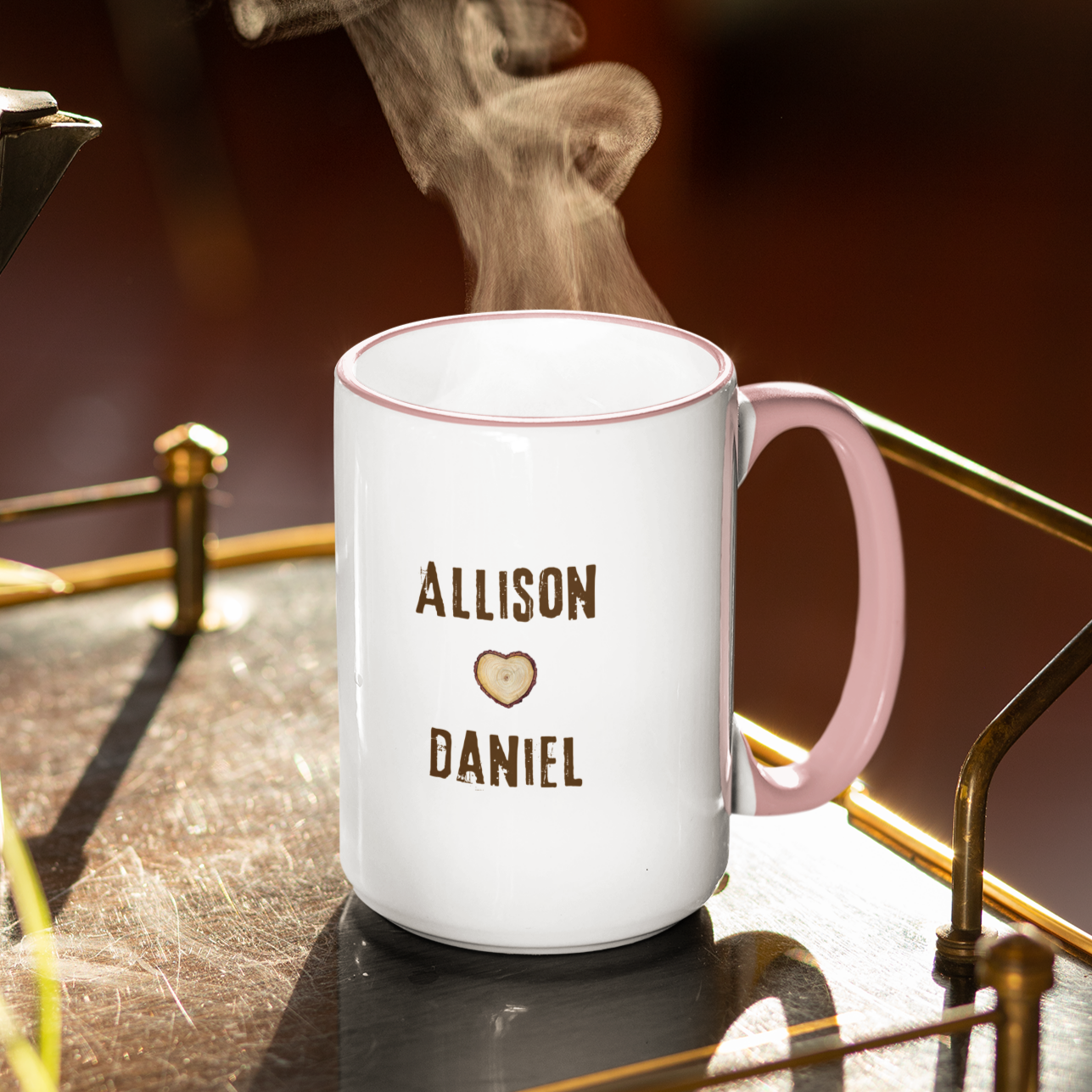 custom mug, perfect gift for couples, anniversary, birthday, wedding. custom names couple