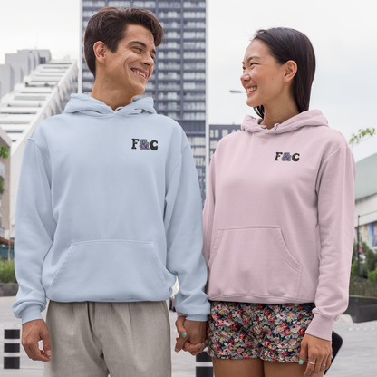 Personalized hoodie couple gift with initials 